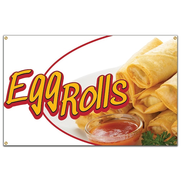 Egg Rolls Banner Concession Stand Food Truck Single Sided